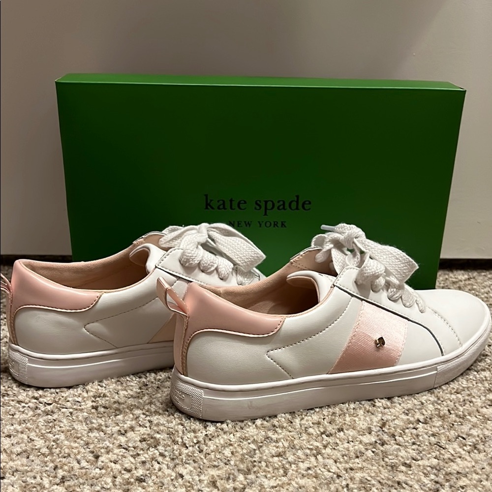 Kate Spade Adorn White and Pink Sneakers